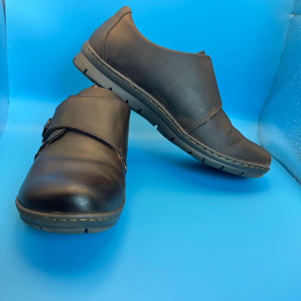 BOC Leather Mary Jane Comfort Shoes Hook Loop Strap Walking Work Womens 8M - Picture 8 of 11